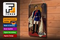 Blechschild Portrait 20x30cm Ludwig II König 1845 Bayern