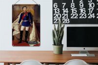 Blechschild Portrait 20x30cm Ludwig II König 1845 Bayern