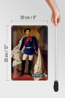 Blechschild Portrait 20x30cm Ludwig II König 1845 Bayern