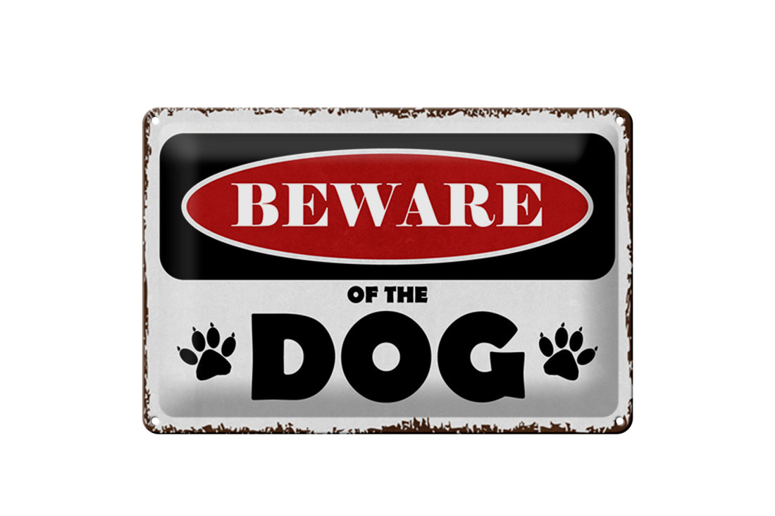 Boxer Dog Warnschild Aus Metall – 20,3x30,5cm, Rustikal | Lustige Hofdekoration, Wetterfest, Für Garten & Haus