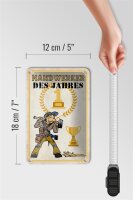 Blechschild Spruch 12x18cm Handwerker des Jahres