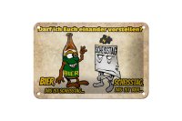 Blechschild Alkohol 18x12cm darf ich euch vorstellen Bier