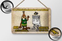 Blechschild Alkohol 18x12cm darf ich euch vorstellen Bier