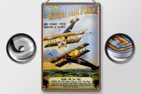 Blechschild Spruch 20x30cm Flugzeug Royal air force Age 18