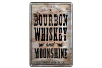 Blechschild Alkohol 20x30cm Bourbon Whiskey only the finest