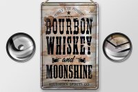 Blechschild Alkohol 20x30cm Bourbon Whiskey only the finest