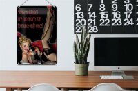 Blechschild Pin Up 20x30cm sexy Frau some mistakes are too