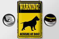 Blechschild Spruch 20x30cm Hund Warning beware of dog