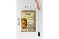 Blechschild Alkohol 20x30cm Cuba Libre Equipment ingredient