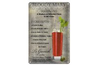 Blechschild Alkohol 20x30cm bloody mary Cocktail ingredient