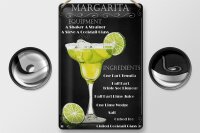 Blechschild Alkohol 20x30cm Margarita Equipment ingredients