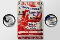 Blechschild Spruch 20x30cm all american lobster feast music