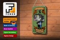Blechschild Spruch 12x18cm Angeln Bier der einzige Sport