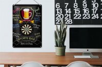Blechschild Spruch 20x30cm sports bar Darts relax and enjoy