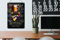 Blechschild Spruch 20x30cm sports bar Beer Bier relax enjoy