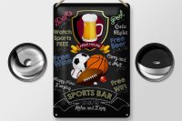 Blechschild Spruch 20x30cm sports bar happy hour Beer darts