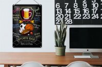 Blechschild Spruch 20x30cm sports bar happy hour Beer darts
