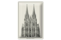 Blechschild Zeichnung 20x30cm der Dom zu Köln...