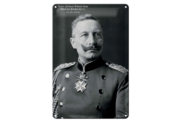 Blechschild Portrait 20x30cm Kaiser Friedrich Wilhelm 1859