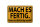 Blechschild Spruch 30x20cm mach fertig bevor es dich fertig
