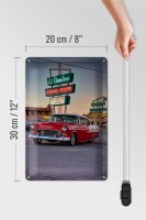 Blechschild Auto 20x30cm Oldtimer El Camino breakfast lunch