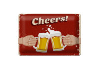 Blechschild Alkohol 30x20cm Beer Cheers Bier