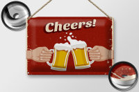 Blechschild Alkohol 30x20cm Beer Cheers Bier