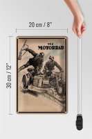 Blechschild Retro 20x30cm das Motorrad Soldaten