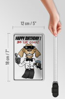 Blechschild Spruch 12x18cm Happy Birthday 30 is cool