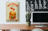 Blechschild Essen 20x30cm Best Burger american style