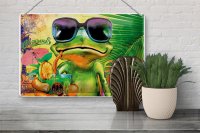 Blechschild Frosch 30x20cm Cocktail Mojito Summer Strand