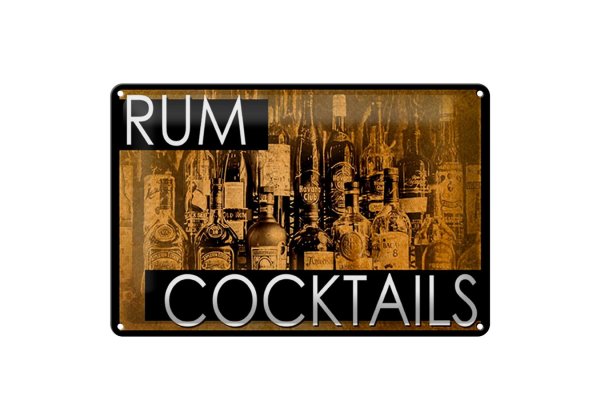 Blechschild Alkohol 30x20cm Rum Cocktails