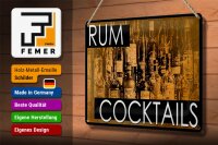 Blechschild Alkohol 30x20cm Rum Cocktails