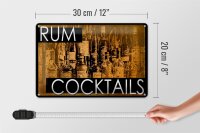 Blechschild Alkohol 30x20cm Rum Cocktails