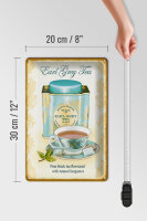 Blechschild Tee 20x30cm Earl grey Tea black tea bergamot