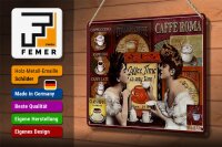 Blechschild Kaffee 30x20cm Coffee Roma ime is any time