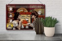 Blechschild Kaffee 30x20cm Coffee Roma ime is any time
