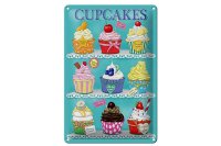 Blechschild Cupcakes 20x30cm Cherry Chocolate banana cream