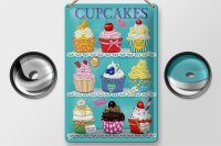 Blechschild Cupcakes 20x30cm Cherry Chocolate banana cream