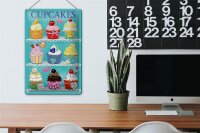 Blechschild Cupcakes 20x30cm Cherry Chocolate banana cream