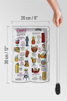 Blechschild Alkohol 20x30cm Cocktail lounge cannibal room