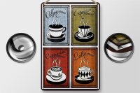 Blechschild Kaffee 20x30cm Coffee Espresso Cappuccino Latte