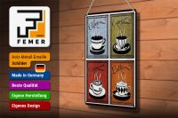 Blechschild Kaffee 20x30cm Coffee Espresso Cappuccino Latte
