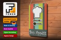 Blechschild Essen 20x30cm bon Appetit Restaurant