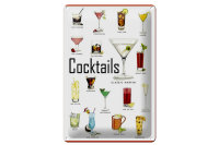 Blechschild Alkohol 20x30cm Cocktails cuba libre Martini