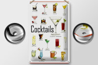 Blechschild Alkohol 20x30cm Cocktails cuba libre Martini