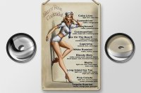 Blechschild Pin Up 20x30cm Happy Hour Cocktails Mojito