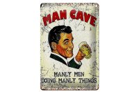 Blechschild Retro 20x30cm Man Cave manly men manly things
