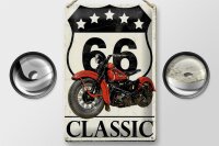 Blechschild Retro 20x30cm Motorrad classic 66 5 Sterne