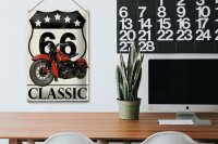 Blechschild Retro 20x30cm Motorrad classic 66 5 Sterne